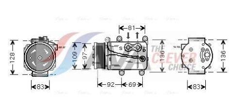 FORD Компресор кондиціонера MONDEO III 1.8, 2.0 00-, TRANSIT 2.3 06- FORD Компресор кондиціонера MONDEO III 1.8, 2.0 00-, TRANSIT 2.3 06-