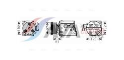 FORD Компрессор кондиционера TOURNEO CONNECT 1.8 02-, TRANSIT CONNECT 1.8 02-