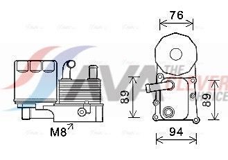 FORD масляний радіатор (з корпусом) Transit Connect 1.8TDCi 02- FORD масляний радіатор (з корпусом) Transit Connect 1.8TDCi 02-