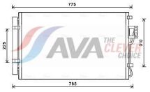 Радіатор кондиціонера (конденсатор) з осушувачем Hyundai Santa Fe II 2.4 2010–