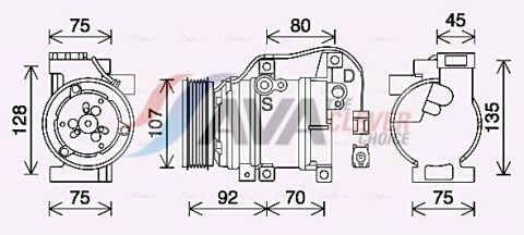 MAZDA Компресор кондиц. CX-7 2.3 06- MAZDA Компресор кондиц. CX-7 2.3 06-