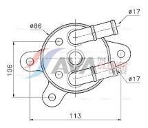 Масляний радіатор (без корпуса) Mazda 3/6, CX-5 1.5/2.5 2011– Масляний радіатор (без корпуса) Mazda 3/6, CX-5 1.5/2.5 2011–