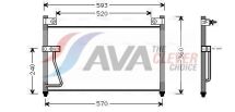 MAZDA Радіатор кондиціонера (конденсатор) 626 V 97- MAZDA Радіатор кондиціонера (конденсатор) 626 V 97-