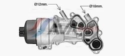 Оливний радіатор (з корпусом) MINI 2006–, Citroën, Opel, Vauxhall, Peugeot