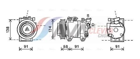 NISSAN Компресор кондиц. NT400 14-, PATHFINDER III 2.5 05- NISSAN Компресор кондиц. NT400 14-, PATHFINDER III 2.5 05-