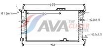 Радіатор системи охолодження двигуна Opel Astra F 1,4–1,8 1993–
