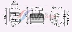 Масляний радіатор Volkswagen Polo, Skoda Fabia II, Rapid, Roomster