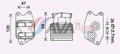 VW Масляний радіатор Polo, Skoda Fabia II, Rapid, Roomster VW Масляний радіатор Polo, Skoda Fabia II, Rapid, Roomster