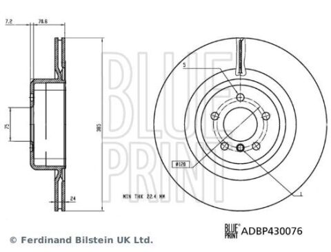 BMW Гальмівний диск задн. X5 (E70), X5 (F15, F85), X6 (F16, F86)