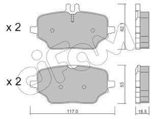 DB Колодки тормозные задние GLE (V167) GLE 300 d 4-matic (167.119) 18-23
