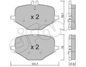 DB Комплект гальмівних колодок задні G-CLASS (W463) AMG G 63 (463.276, 463.277) 18-