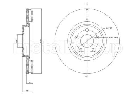 FORD гальмівний диск S-MAX 2.0TDCI 15- FORD гальмівний диск S-MAX 2.0TDCI 15-