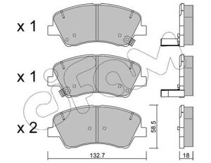 KIA колодки гальм. передн. Rio 17-, HYUNDAI ACCENT V (HC) 1.4 18-