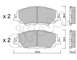 TOYOTA Гальмівні колодки передн. COROLLA 1.6 VVTi 19-