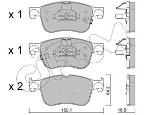 гальм. колод. передн. FORD FOCUS 1.0 EcoBoost 18-