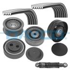 AUDI Поликлиновый ременной комплект (2 ремня+4ролика+натяж.) A6 2.5 01-