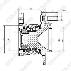 Комплект підшипника маточини Ford B-Max, Tourneo Courier 2012–