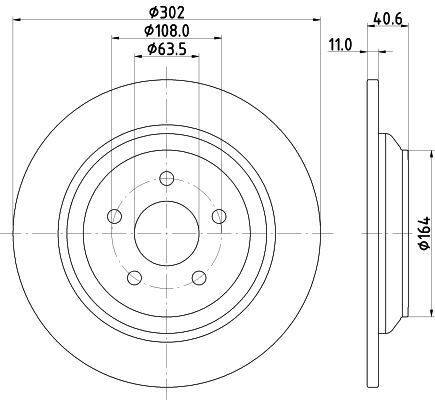 FORD Гальмівний диск FOCUS IV 1.0-2.3 18- FORD Гальмівний диск FOCUS IV 1.0-2.3 18-
