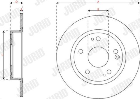 Диск гальмівний задній Honda Civic X