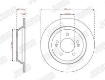 Диск гальмівний задній Kia Carens IV 2013–, Hyundai Kona 1.6 CRDi Hybrid 48V 2020–2021