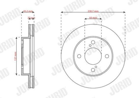 Тормозной диск передний Suzuki Ignis III 1.2 2016–