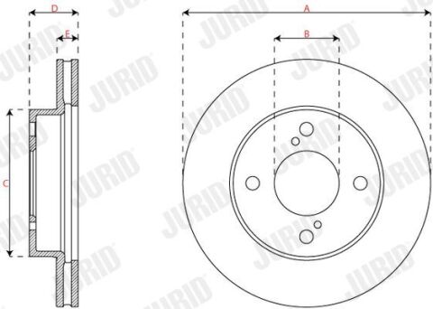 Тормозной диск передний Suzuki Ignis III 1.2 2016–