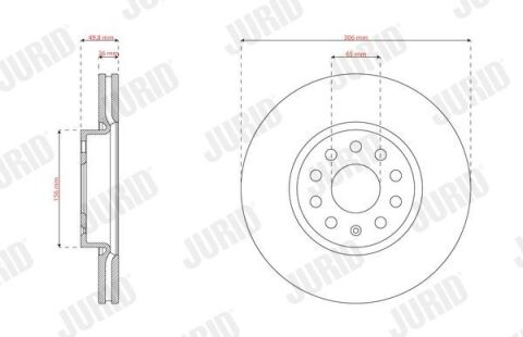 VW Гальм. диск передн. CADDY V (SBB, SBJ) 1.5 TSi EVO 21-24, SKODA OCTAVIA IV (NX3, NN3, PV3) 1.5 TSI 24-, SEAT LEON (KL1, KLG) 1.5 eTSI 19- VW Гальм. диск передн. CADDY V (SBB, SBJ) 1.5 TSi EVO 21-24, SKODA OCTAVIA IV (NX3, NN3, PV3) 1.5 TSI 24-, SEAT LEON (KL1, KLG) 1.5 eTSI 19-
