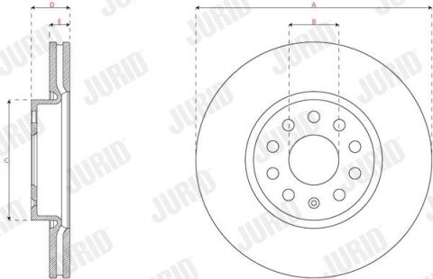 VW Гальм. диск передн. CADDY V (SBB, SBJ) 1.5 TSi EVO 21-24, SKODA OCTAVIA IV (NX3, NN3, PV3) 1.5 TSI 24-, SEAT LEON (KL1, KLG) 1.5 eTSI 19- VW Гальм. диск передн. CADDY V (SBB, SBJ) 1.5 TSi EVO 21-24, SKODA OCTAVIA IV (NX3, NN3, PV3) 1.5 TSI 24-, SEAT LEON (KL1, KLG) 1.5 eTSI 19-