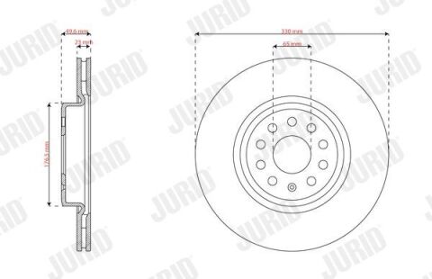 Гальмівний диск передній Volkswagen ID.3 (E11) 19–