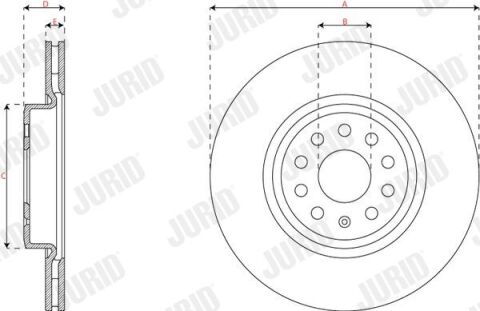 Гальмівний диск передній Volkswagen ID.3 (E11) 19–