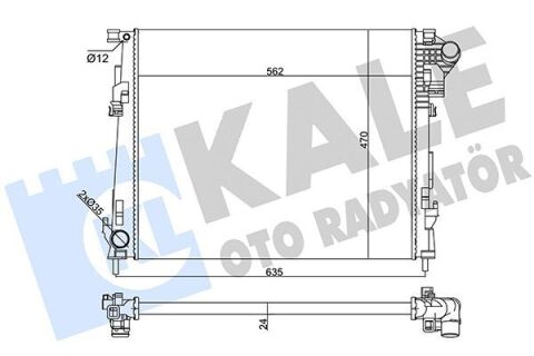 RENAULT Радіатор сист. охолодження двиг. Trafic II, Opel Vivaro, Nissan 2.0dCi 06- RENAULT Радіатор сист. охолодження двиг. Trafic II, Opel Vivaro, Nissan 2.0dCi 06-
