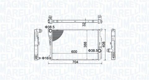 BMW Радіатор охолодження двиг. X3 (F25), X4 (F26) BMW Радіатор охолодження двиг. X3 (F25), X4 (F26)