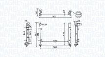 Радиатор системы охлаждения Fiat 500 0.9-1.4 07–, Panda, Ford