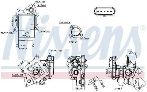 CITROEN Клапан системи рециркуляції ВГ (EGR) JUMPER II 3.0 06-, FIAT, PEUGEOT CITROEN Клапан системи рециркуляції ВГ (EGR) JUMPER II 3.0 06-, FIAT, PEUGEOT