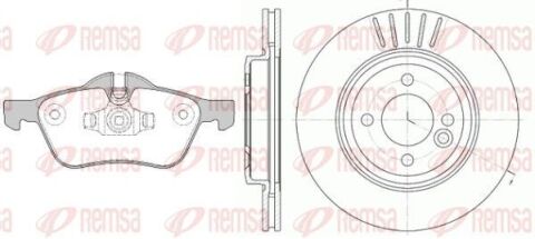 BMW К-кт гальм. колодки 0864.00 + диски 6624.10 передн.MINI Cooper,One 01-