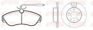 FIAT Комплект гальм. колодки 0487.02 + диски 6504.10 DUCATO 2.8 D 98-02, CITROEN JUMPER I (230P) 2.0 94-02, PEUGEOT BOXER (230P) 2.0 i 94-02