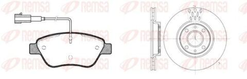 Fiat Комплект гальм. колодки 0858.01 + диски 6443.10 Doblo 1.3JTD 1.9JTD 1.4i 05- Fiat Комплект гальм. колодки 0858.01 + диски 6443.10 Doblo 1.3JTD 1.9JTD 1.4i 05-