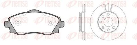 OPEL Комплект гальм. колодки 0774.02 + диски 6061.10 передн. Ascona, Astra, Kadett E, Vectra A OPEL Комплект гальм. колодки 0774.02 + диски 6061.10 передн. Ascona, Astra, Kadett E, Vectra A