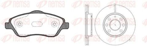OPEL Комплект гальм. колодок 0774.12 + диски 6665.10 Combo 01-, Corsa C 1,0-1,8 00- OPEL Комплект гальм. колодок 0774.12 + диски 6665.10 Combo 01-, Corsa C 1,0-1,8 00-