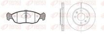 Комплект тормозных колодок и дисков Peugeot 106 II (1A_, 1C_) 1.1 i 1997–2001, Citroen Saxo (S0, S1) 1.5 D 1996–2003