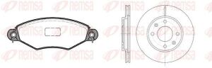 PEUGEOT Комплект гальм. колодки 0643.10 + диски 6131.10 206 (2A/C) 1.6 i 98-00