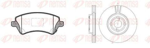 TOYOTA Комплект гальмівні колодки 0822.12 + диски 6703.10 Corolla 02- TOYOTA Комплект гальмівні колодки 0822.12 + диски 6703.10 Corolla 02-