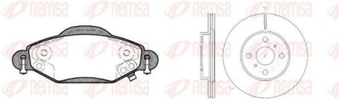TOYOTA Комплект гальмівні колодки 0978.02 + диски 6635.10 передн.Yaris 99- TOYOTA Комплект гальмівні колодки 0978.02 + диски 6635.10 передн.Yaris 99-
