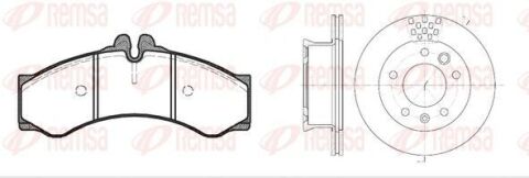 VW Комплект гальм. колодки 0614.00 + диски 6461.10 LT 28-35 II 2.5 TDI 01-06, DB SPRINTER 4-t (B904) 408 D 96-06 VW Комплект гальм. колодки 0614.00 + диски 6461.10 LT 28-35 II 2.5 TDI 01-06, DB SPRINTER 4-t (B904) 408 D 96-06