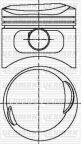 Поршень с кольцами і пальцем (размер отв. 84.00/STD) BMW E28 525 i (M 20 B 25 M,E) (6ц.)