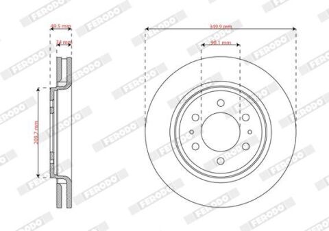 Диск гальмівний передній