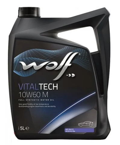 Моторное масло WOLF VITALTECH M 10W-60, 5 литров Моторное масло WOLF VITALTECH M 10W-60, 5 литров