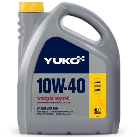 Моторна олива YUKO VEGA SYNT 10W-40, 4 літри