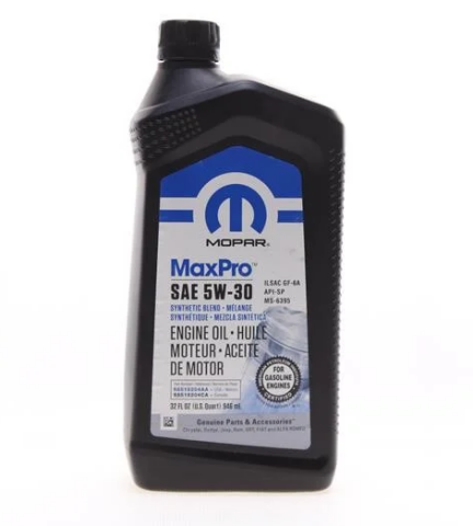 Моторное масло Chrysler/Mopar MaxPro 5W-30, 0,946л Моторное масло Chrysler/Mopar MaxPro 5W-30, 0,946л