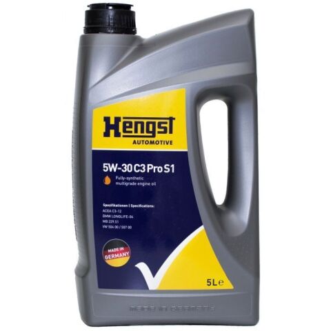 Моторна олива HENGST 5W-30 C3 Pro S1, 5 літрів Моторна олива HENGST 5W-30 C3 Pro S1, 5 літрів